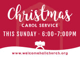 Christmas Carol Service Large Format Event Poster (Landscape)