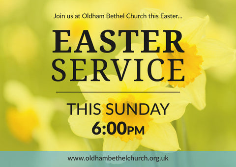 Easter Service Large Format Event Poster (Landscape)
