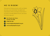 Easter Service Invitation Cards - Simple yellow (A6)