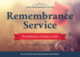 Remembrance Day Service Invitation Cards (A6)