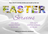 Easter Service Invitation Cards - Flower Fill