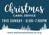 Christmas Carol Service Large Format Event Poster (Landscape)