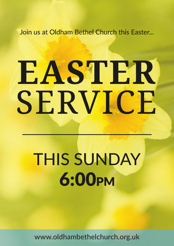 Easter Service Large Format Event Poster (Portrait)