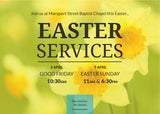 Easter Service Invitation Cards - Daffodils (A6)