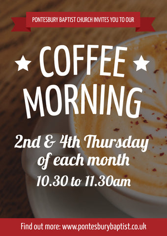 Coffee Morning Laminated Event Posters