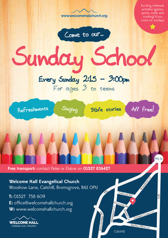 Sunday School Laminated Event Posters