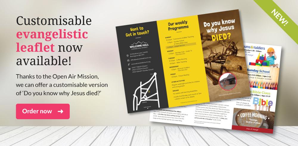 Customisable evangelistic leaflet